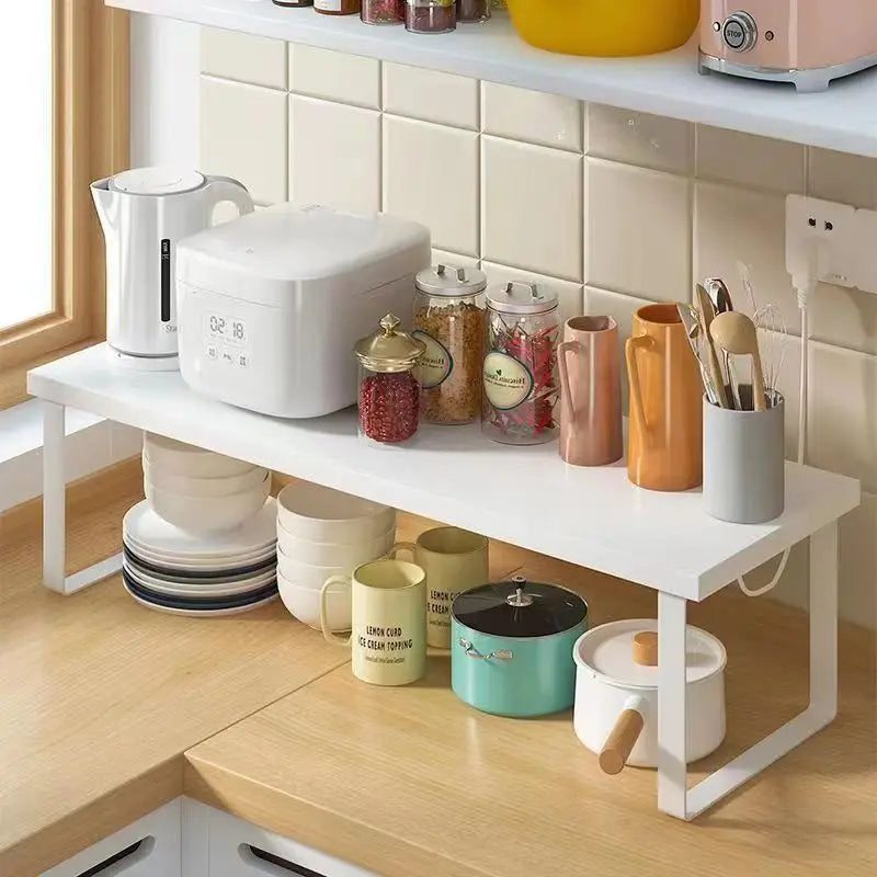 Kitchen Desktop Shelf  Layered Storage Partition Small Racks for Storing Dishes Seasonings Home Storage Holders Organization