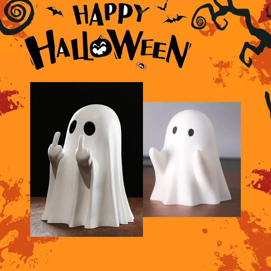 Halloween Ghost Ornament Cute Resin Creative Pen Holder Funny Creative Ghosts Home DIY Decor Cute Tabletop Ornaments Funny Gifts