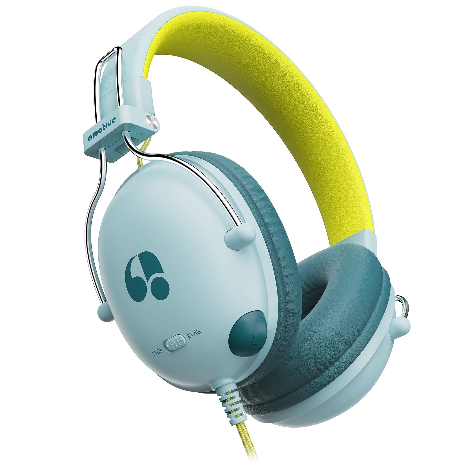 HK05 Kids Study Wired Headphones Headset Headphone Cartoon Earphone with Mic Music Headset Limited Volume 74dB/85dB for Children