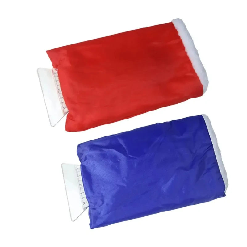 Winter Car Defrosting Warm Gloves De-icing Snow Shovel Plus Gloves Thickened Padded Icebreaker Universal Car Accessories