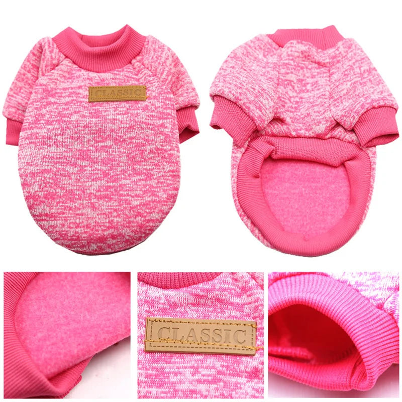 Pet Accessories Winter Dog Clothes for Small Dogs Warm Dogs Coat Pullover Clothing SweatshirtsCasual Dog Cat Clothing Pet Access