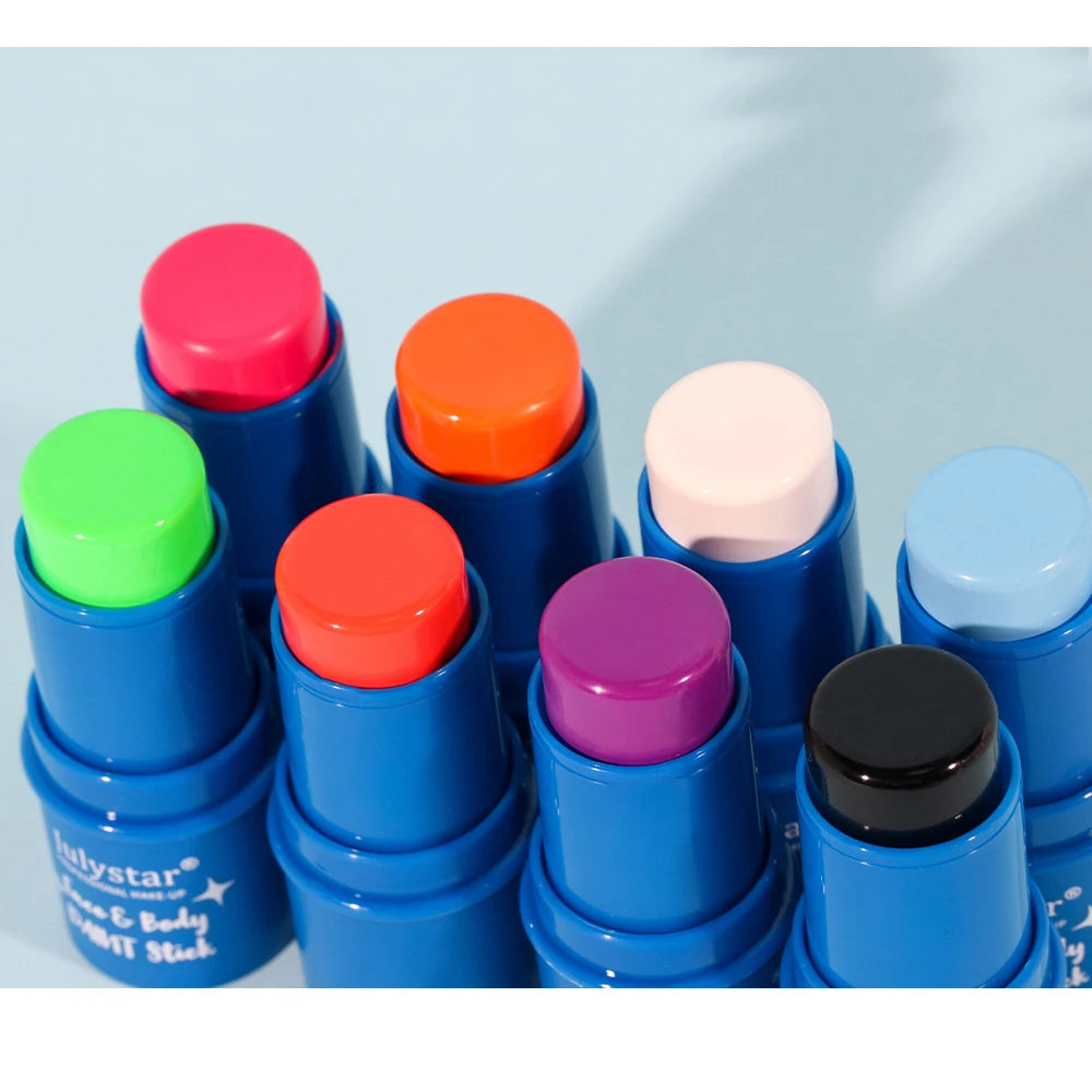 Halloween Body Face Paint Eyeshadow Stick Cosplay Makeup Cosmetics Fake Blood Waterproof Luminous White Halloween Face Painting