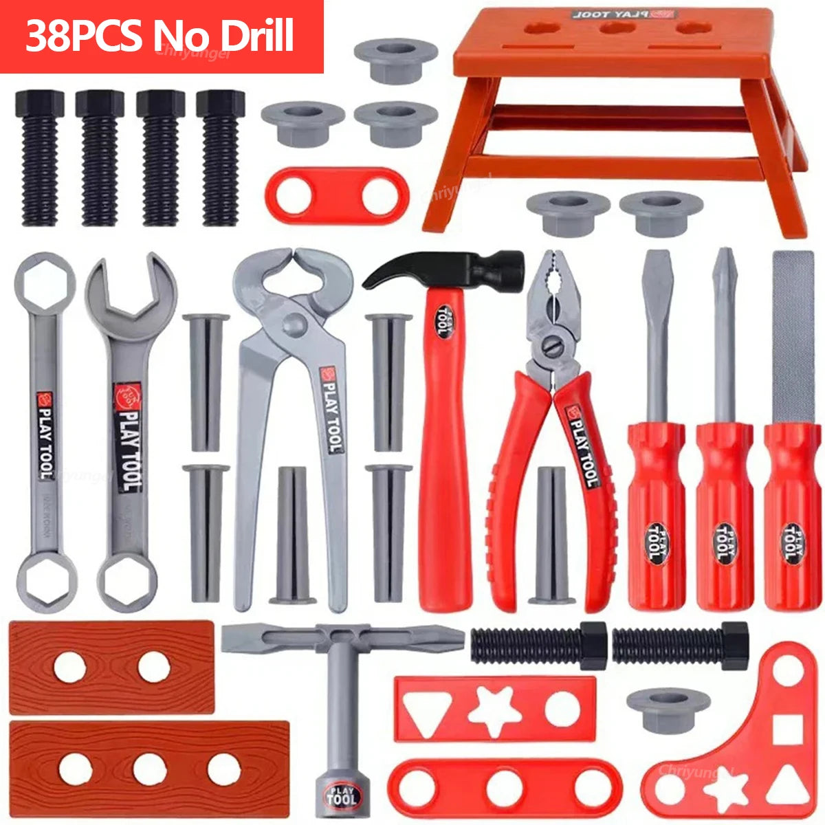Kids Tool Set Toys 38/41/42 PCS Pretend Play Repair Construction Tool Kit for Toddlers Educational Learning Toys Boys Girls Gift