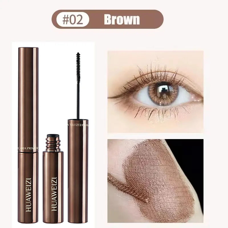Silk Fiber Matte Mascara Makeup Ultra-Fine Brush Lengthens Eyelashes Waterproof Fast Dry Brown Black Curling Mascara Comestic