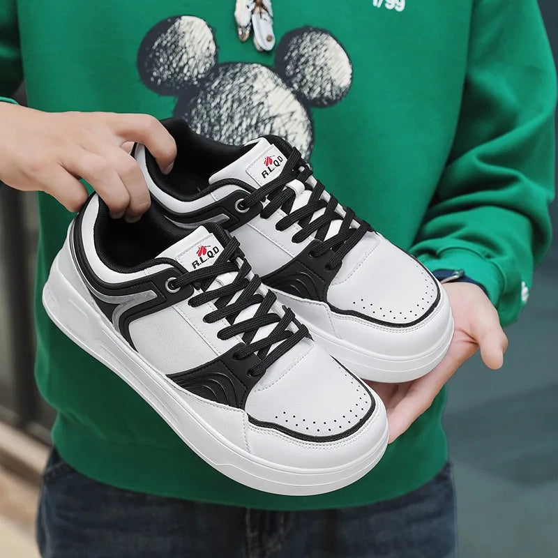 Men's skate shoes  Men's casual shoes  Comfortable white sneakers  Lightweight walking shoes  Men's sports shoes