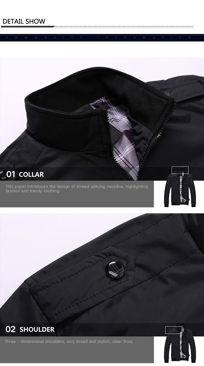 Bomber Jacket Men Rainproof Windproof Waterproof Jackets Men's Outwear Spring Male Military Coats Classic Fashion Brand Coats