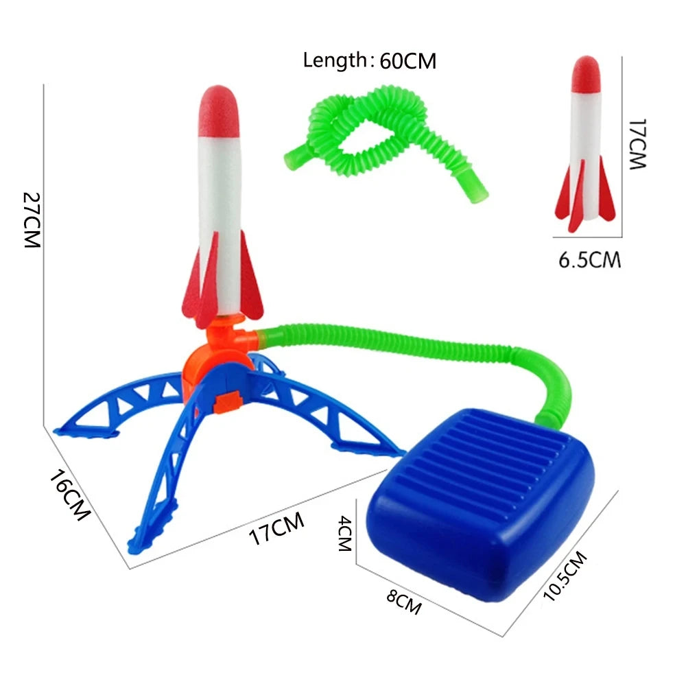 Kid Air Rocket Foot Pump Launcher Outdoor Air Pressed Pedal Soaring Rocket Toys Child Play Set Jump Sport Game Toys For Children