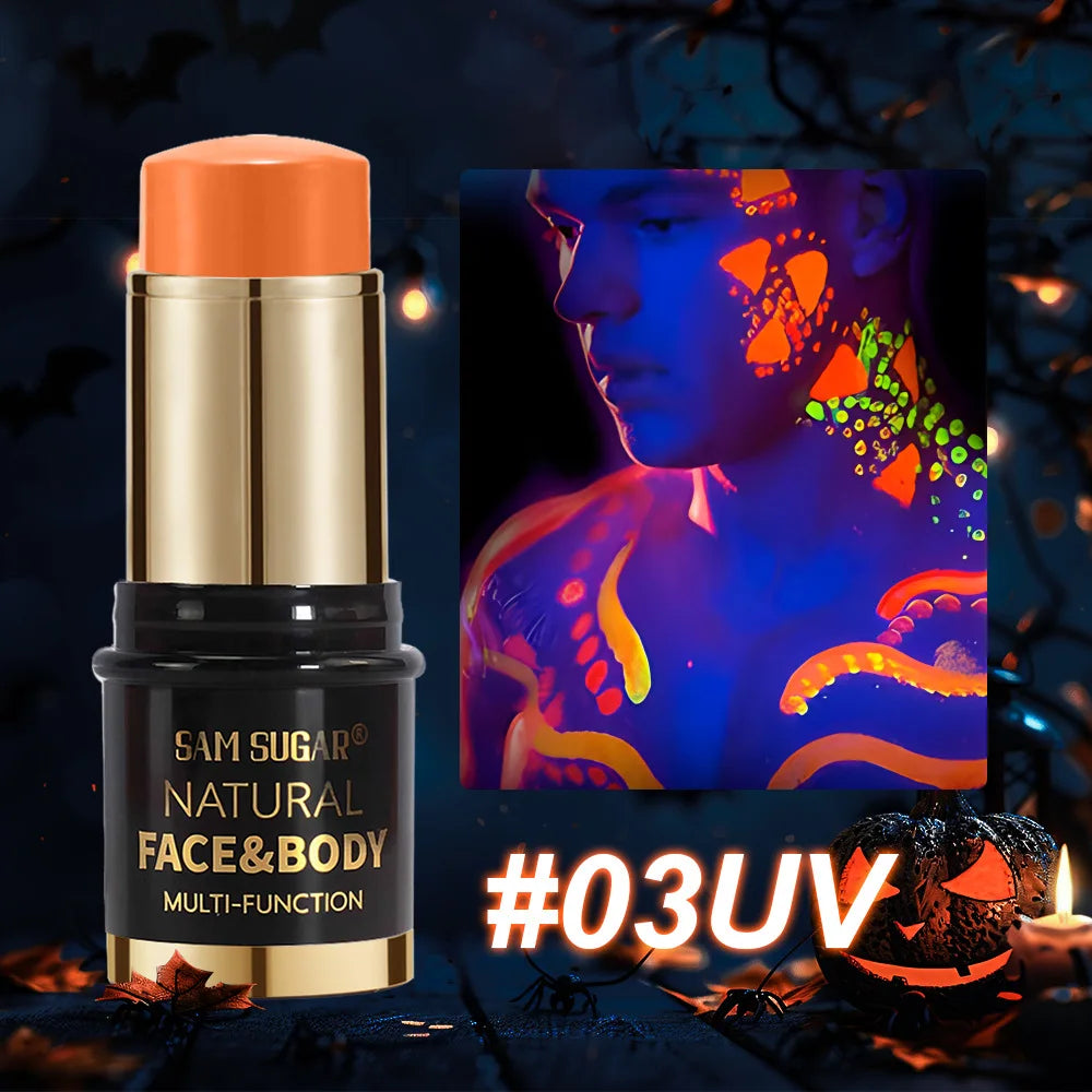 Halloween Body Face Paint Eyeshadow Stick Cosplay Makeup Cosmetics Fake Blood Waterproof Luminous White Halloween Face Painting