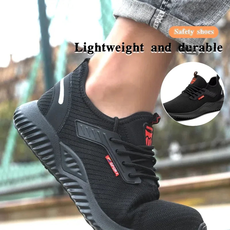 Men's Steel Safety Work Shoes Durable and Stylish Protective Steel Boots for Heavy Duty Comfortable Construction Factory