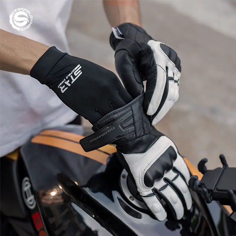 Winter Summer Motorcycle Gloves Black Ice Silk Inner Liner Breathable Sweat Absorption Quick Drying Riding Equipment Accessories