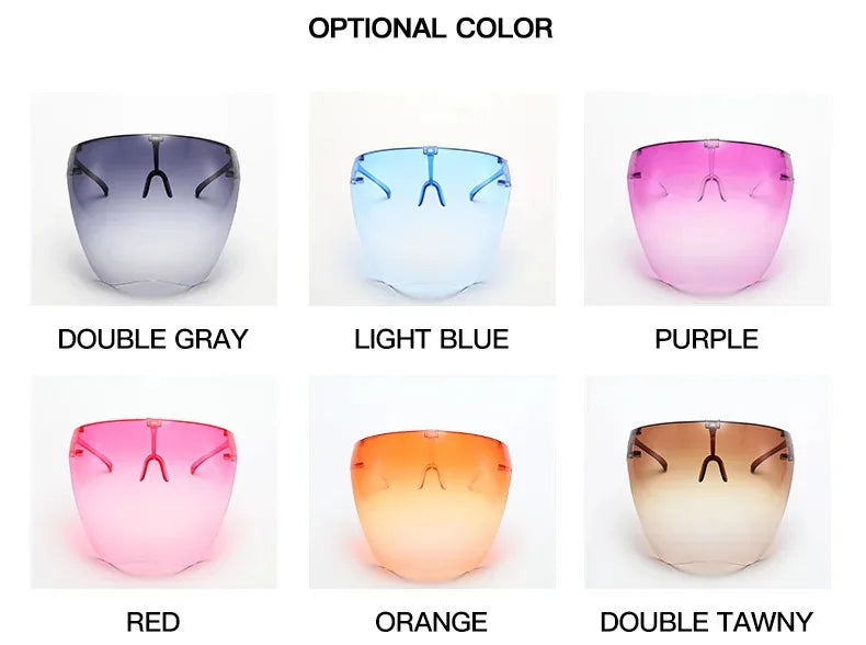 Sunglasses Women Men Protective Faceshield Glasses Goggles Full Face Covered Spherical Lens Anti-Spray Safety Cycling Sunglasses