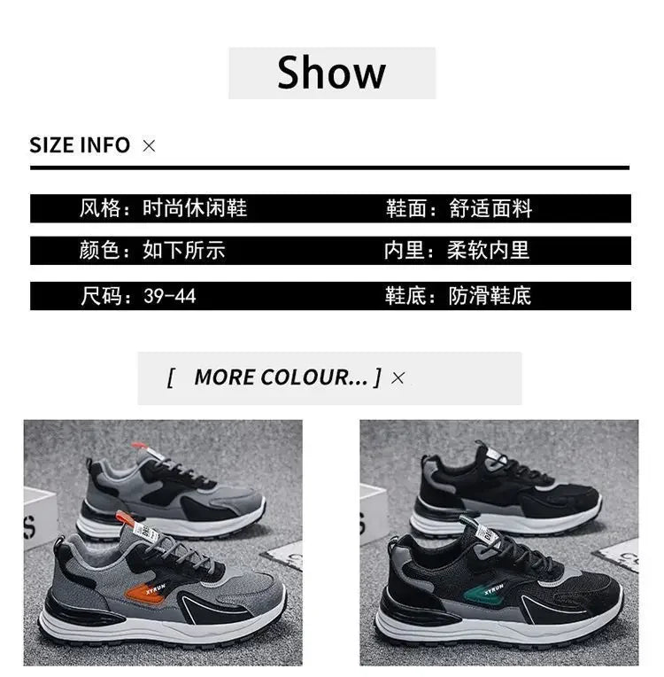 Men's Shoes Fashion Mens Sneakers 2024 Autumn New Brand Design Comfortable Soft Soled Men Running Shoes Tenis Masculino