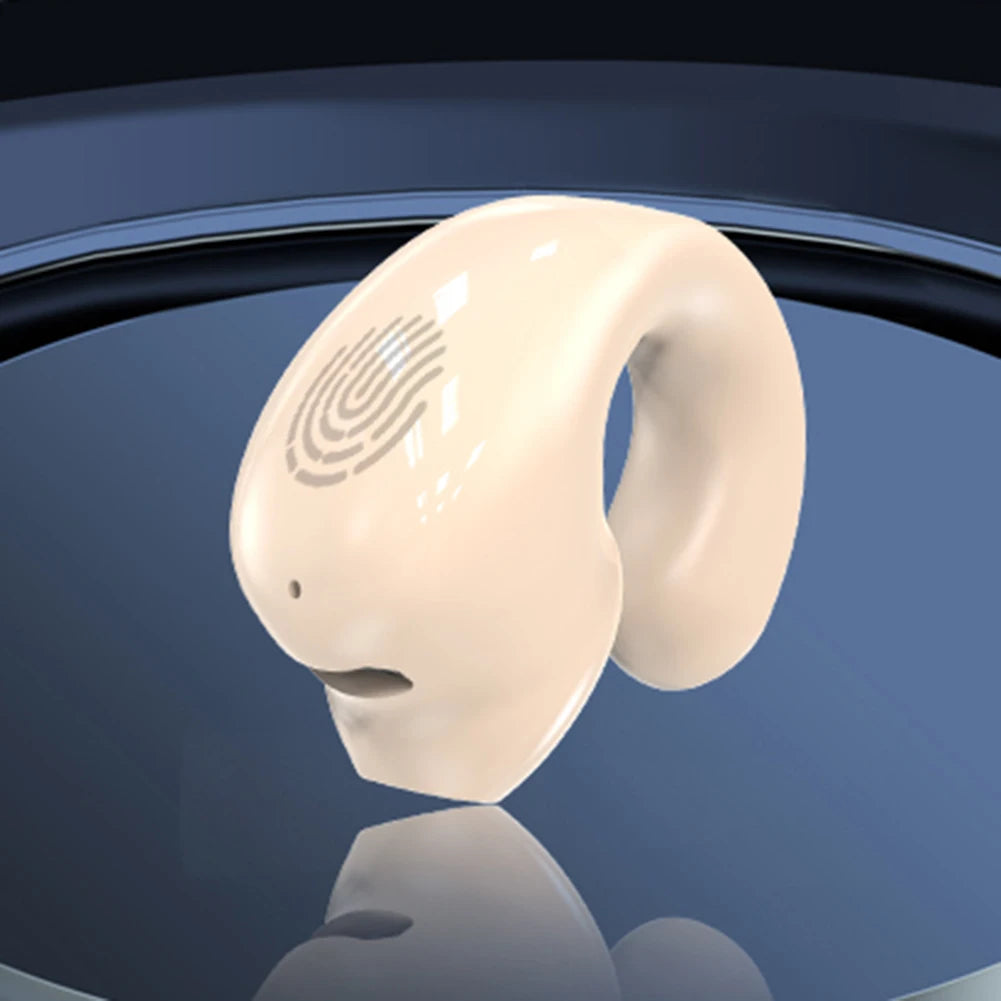 Wireless Clip On Headphones Bluetooth Headset High Definition Audio Quality Sports Earphones Noise Cancelling In-Ear Earphones