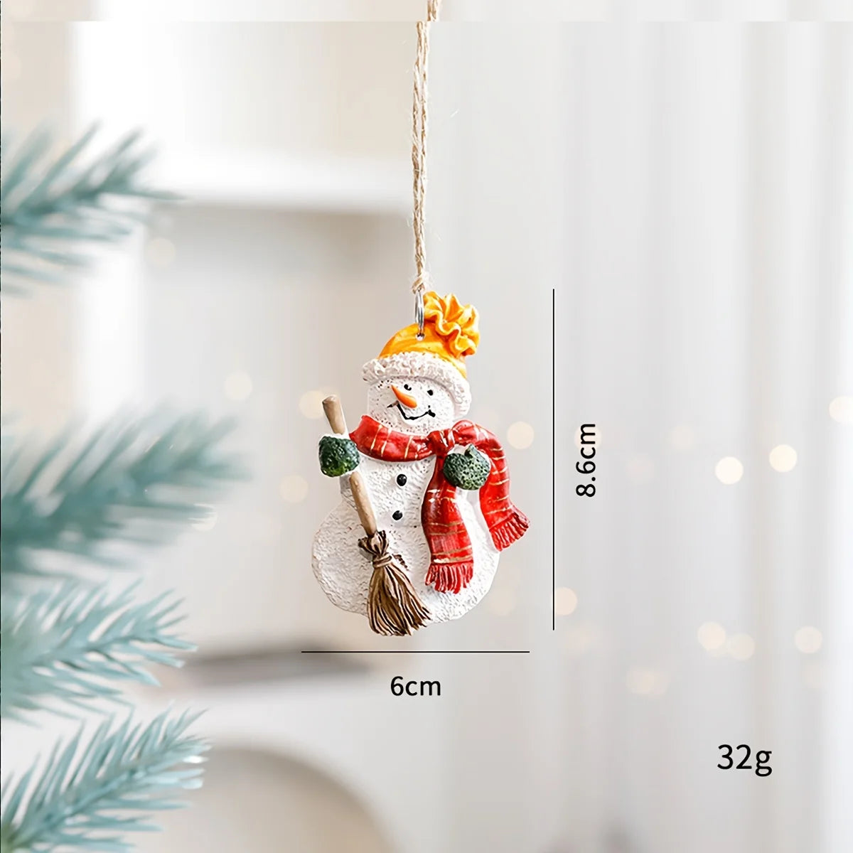 Resin Christmas DecorationsSanta Claus Snowman Ornaments Add Festive Atmosphere