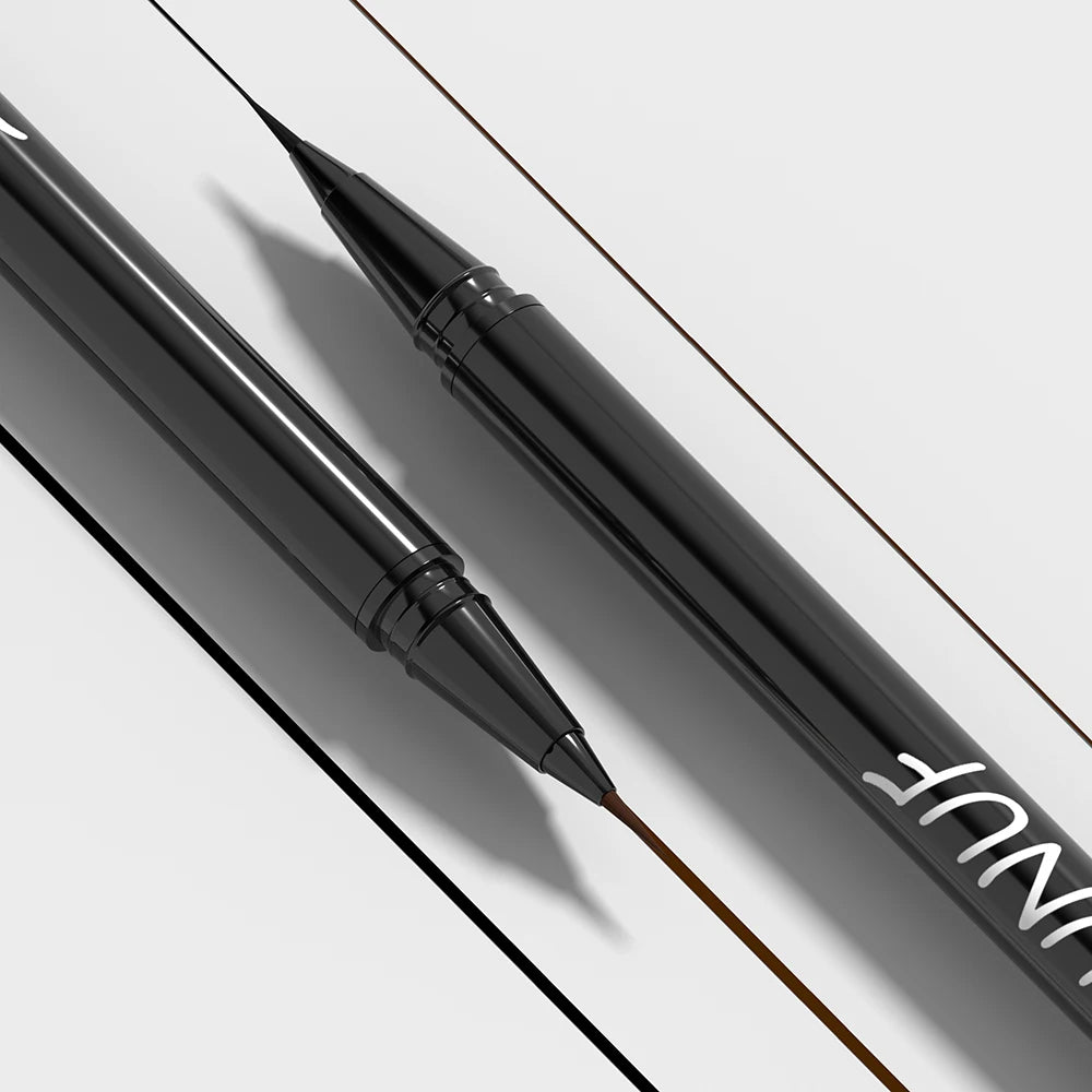 DUNUF 2 Colors Long-lasting liquid Eyebrow pencil Ultra-fine anti-stain, waterproof and perspiration-proof quick drying Eyeliner