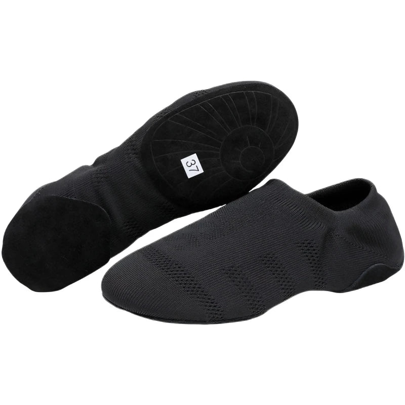 Women Dance Shoes Knitted Teacher Shoes Soft sole Low Heel Latin Training Shoes Ballet Dance Shoes Jazz Ballroom Sneakers Girls