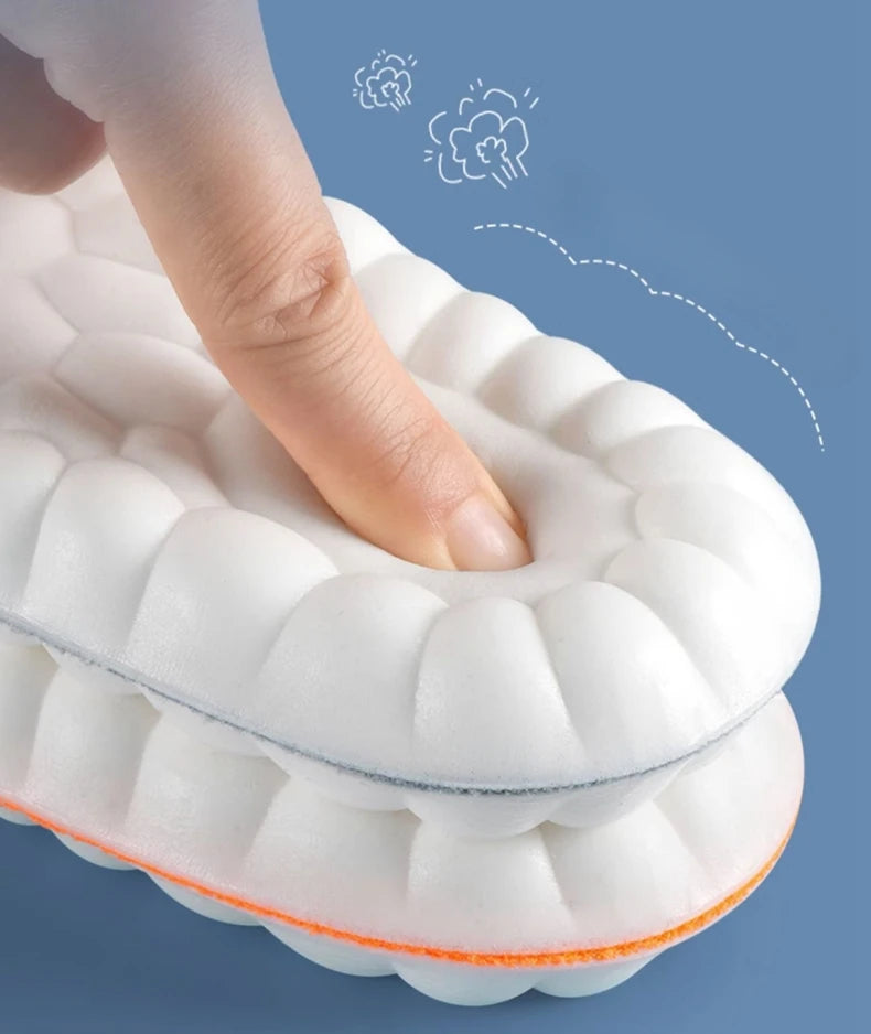 4D Massage Shoes Insoles Super Soft Latex Sports Insole for Feet Running Basket Shoe Sole Arch Support Orthopedic Inserts Unisex