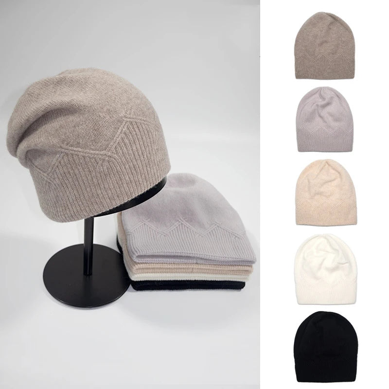 Winter Hat Women Wool Knit Beanie Slouchy Warm Soft Accessory For Autumn Cold Weather Skiing Sports Outdoor Holiday