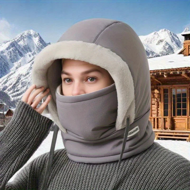 Winter Warm Hat for Men and Women, Autumn and Winter Cycling Ear Protection with Thick Velvet for Cold Protection