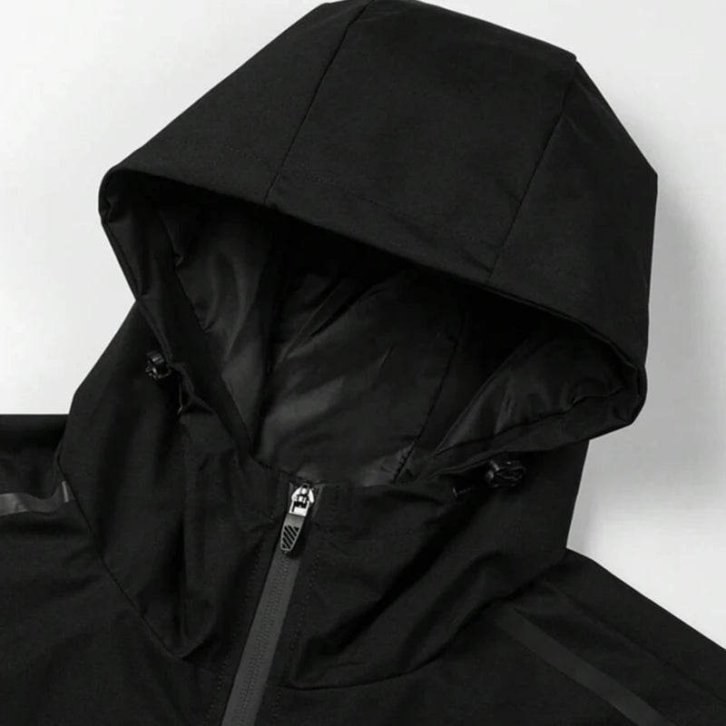 Man Waterproof Windproof Jacket Coats Men Cargo Hooded Hiking Outdoor Jackets Male Multi Pocket Sport Work Outerwear Windbreaker