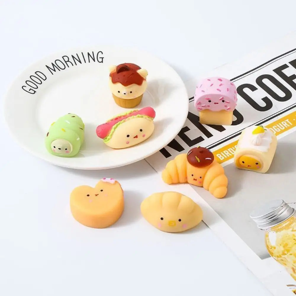 Kawaii Bakery Food Fillers Box Toys Random Reward Pinch Toys Lucky Squeeze Fidget Mystery Toy Children