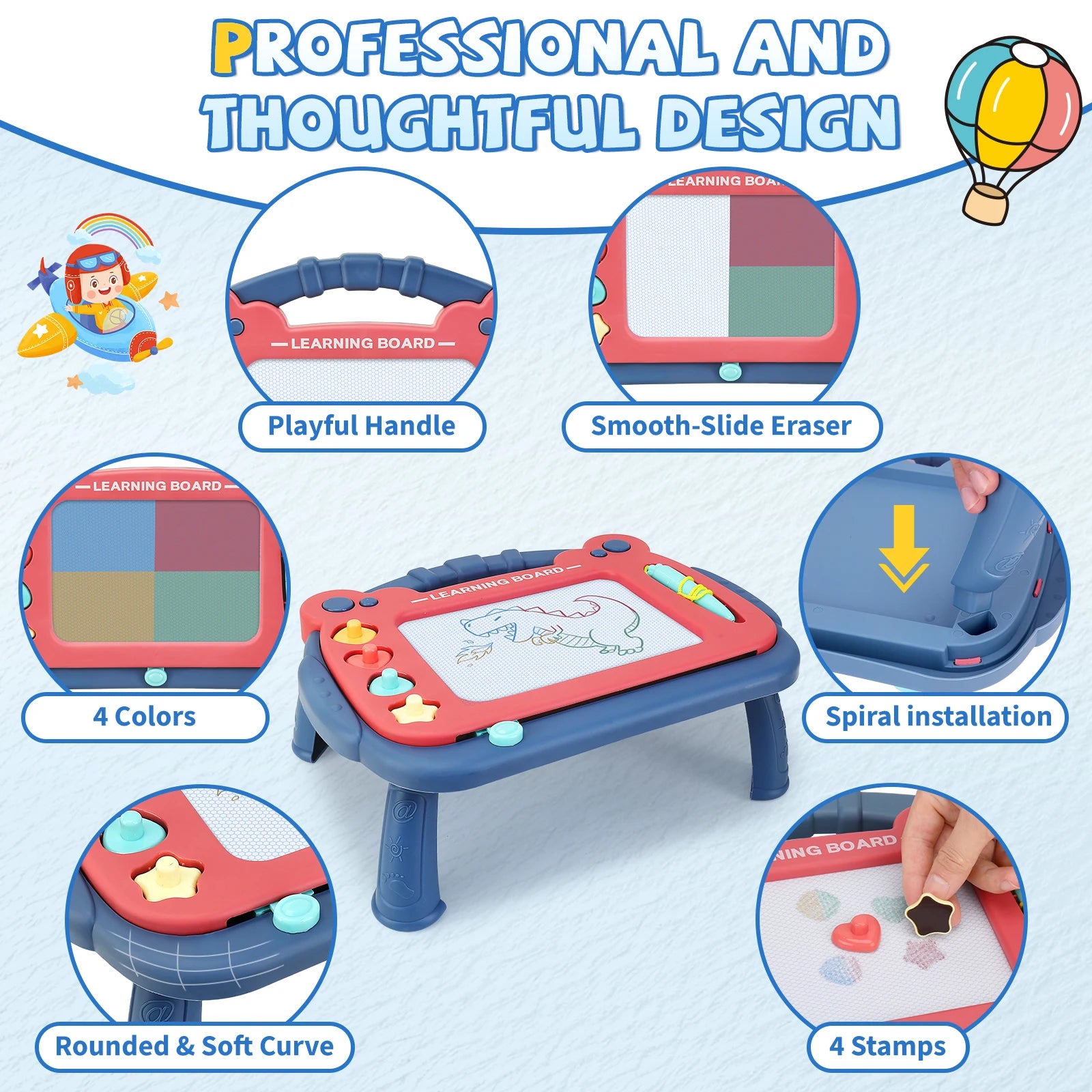 Kid Magnetic drawing board toys toddler graffiti board infant writing board suitable for boys and girls birthday Christmas gifts