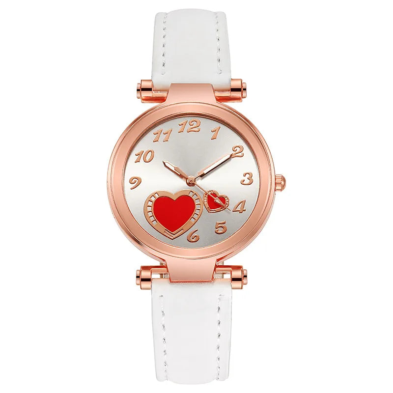 Women's Watches Love Luxury Fashion Ladies Watch Leather Watch Women Female Quartz Wristwatches Montre Femme Relogio Feminino