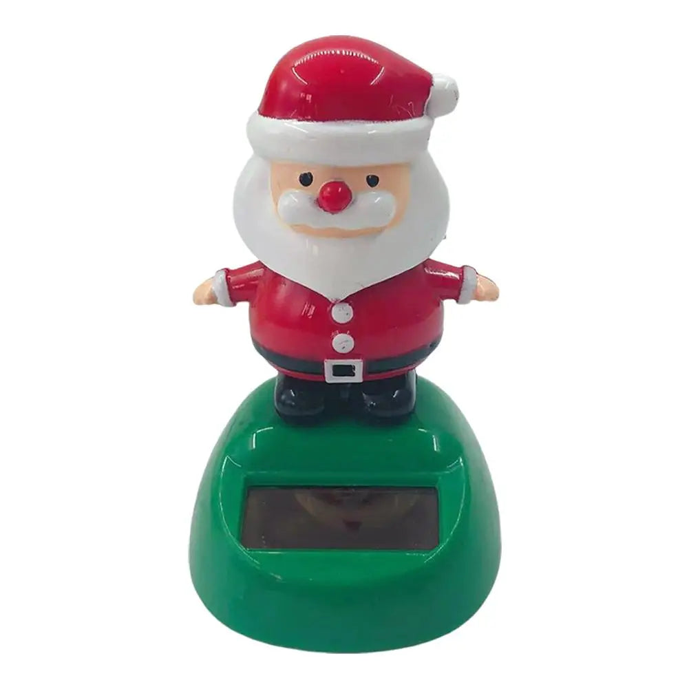 Christmas Car Decoration Solar Dancing Santa Claus Car Ornament Tree Elk Snowman Bobblehead Doll Merry Christmas Gift Accessory