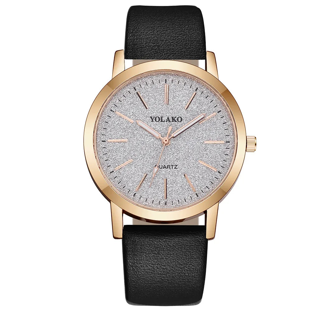 Women'S Fashion Quartz Simple Wristwatch Circular Dial Simple Scale Minimalist Elegant Ladies Watches Ladies Watch Gift