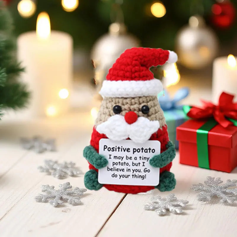 Christmas Ornaments Crochet Home Room Decoration Handmade Emotional Support Knitted Potato Home Decor Christmas Party Gift