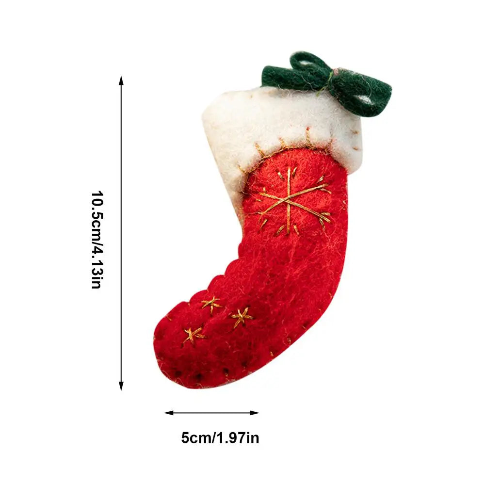 Christmas Felt Deer Pendant Xmas Tree Decorative Hanging Gingerbread Man Elk Decor 2024 Christmas Party Crafts Ornaments