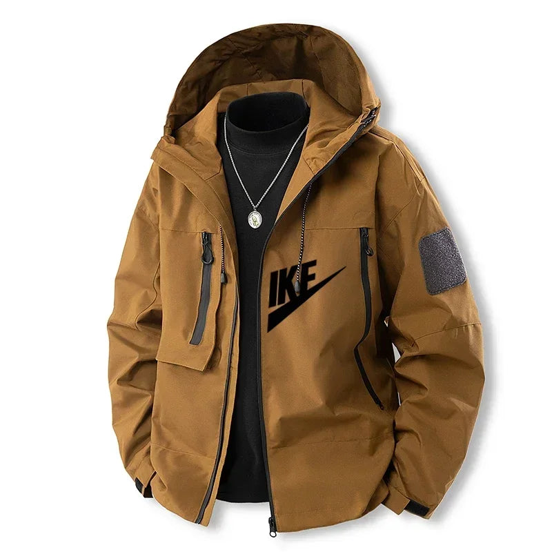 2025 New Men's Printed Jacket - Wide-leg Windbreaker - Fashionable Outdoor Sportwear - Summer-Autumn Hooded Jacket - Mountain Ja