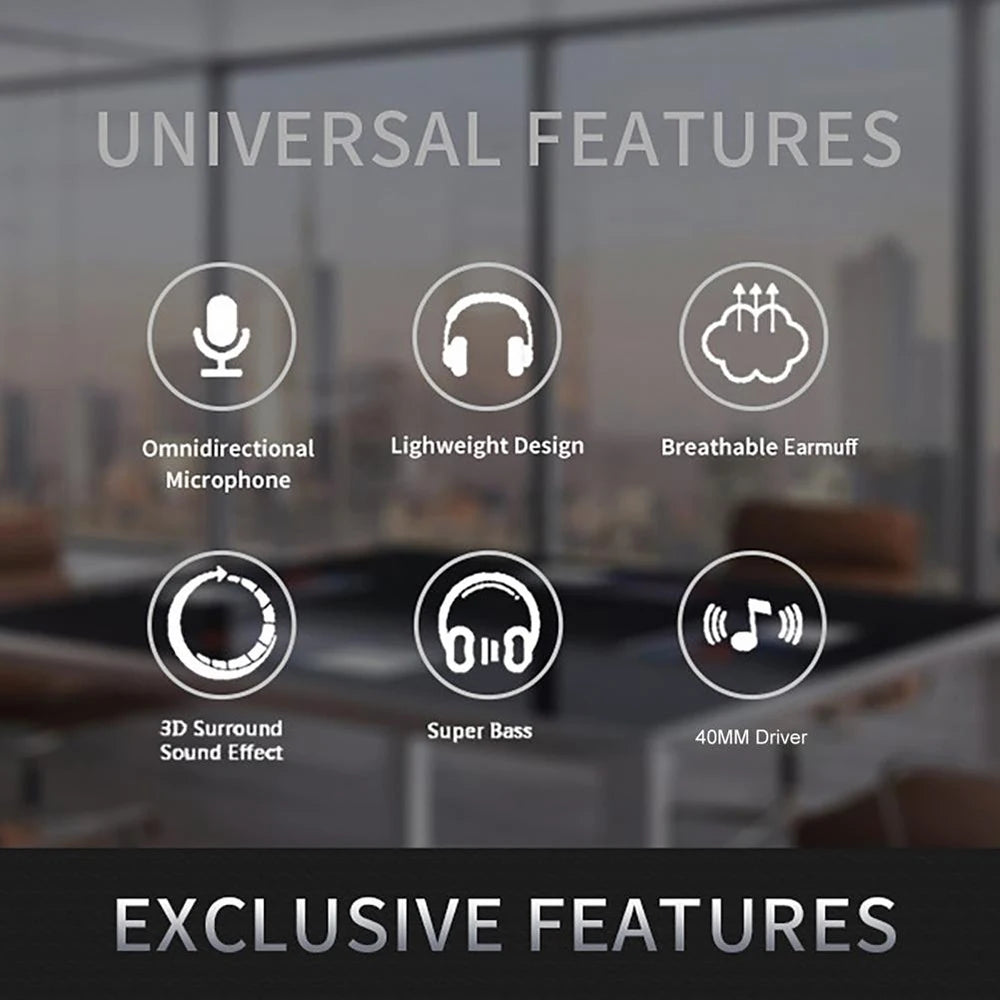 3.5mm Wired Headphones With Microphone Noise Cancelling Headset Business Call Center HiFi Earphone Helmet For Laptop PC Computer