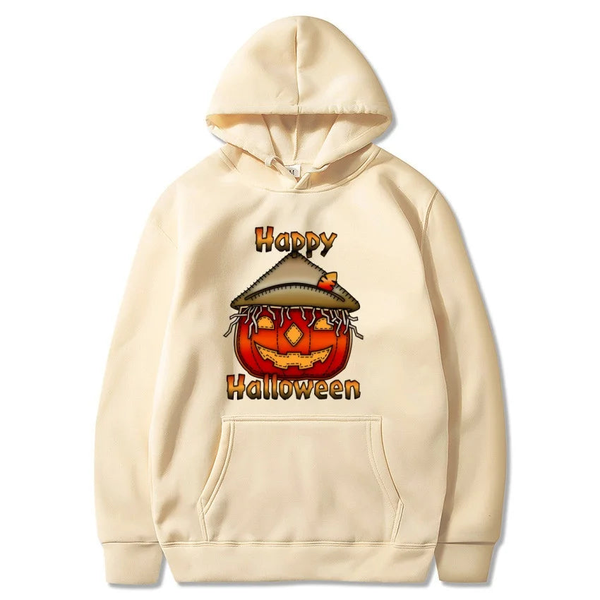 Halloween Autumn_Winter New Happy Halloween Printed Hoodie Men's Fashion Warm Sweatshirt Casual Street Wear Warm Hoodie