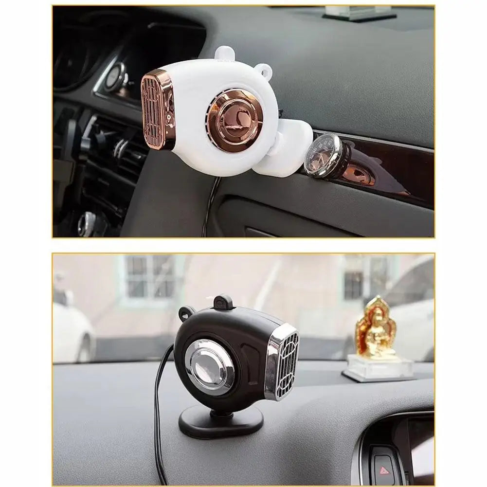 12V/24V Car Heater Winter Fast Heating Car Mini Hot Air Fan Adjustable Vehicle Dashboard Small Space Saving Car Heater