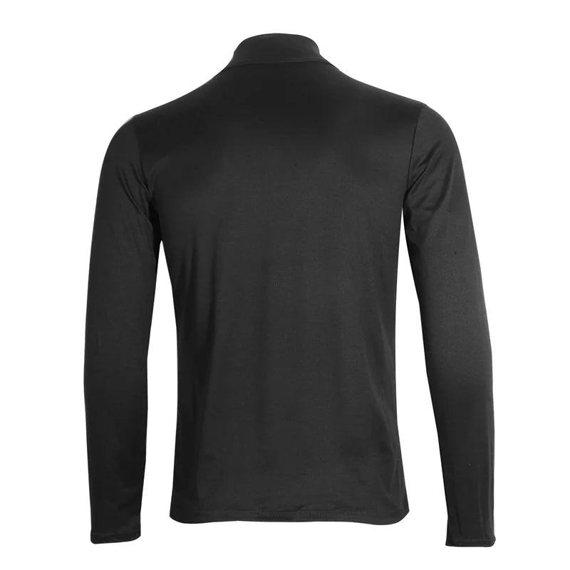 Men's High Neck T-shirts Fashion Solid Slim Long Sleeve T-shirt Male Long Sleeve Basic Bottoming Shirt Fashion Slim-Fit Tops