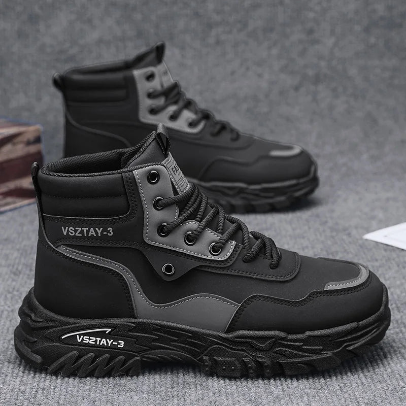 2025 New Autumn Winter Shoes for Men Outdoor Non-slip Wear-resistant Short Boots Fashion Comfort Casual Men's Shoes Botas Hombre