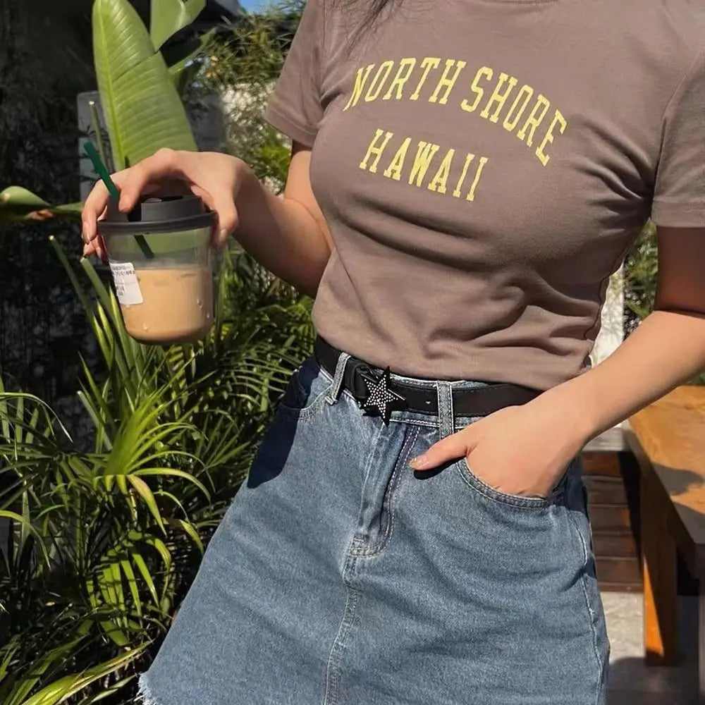 Accessories Alloy Width Waist Belt PU Leather Retro Women Waist Belt Adjustable Waistband Corset Belt Star Buckle Belt