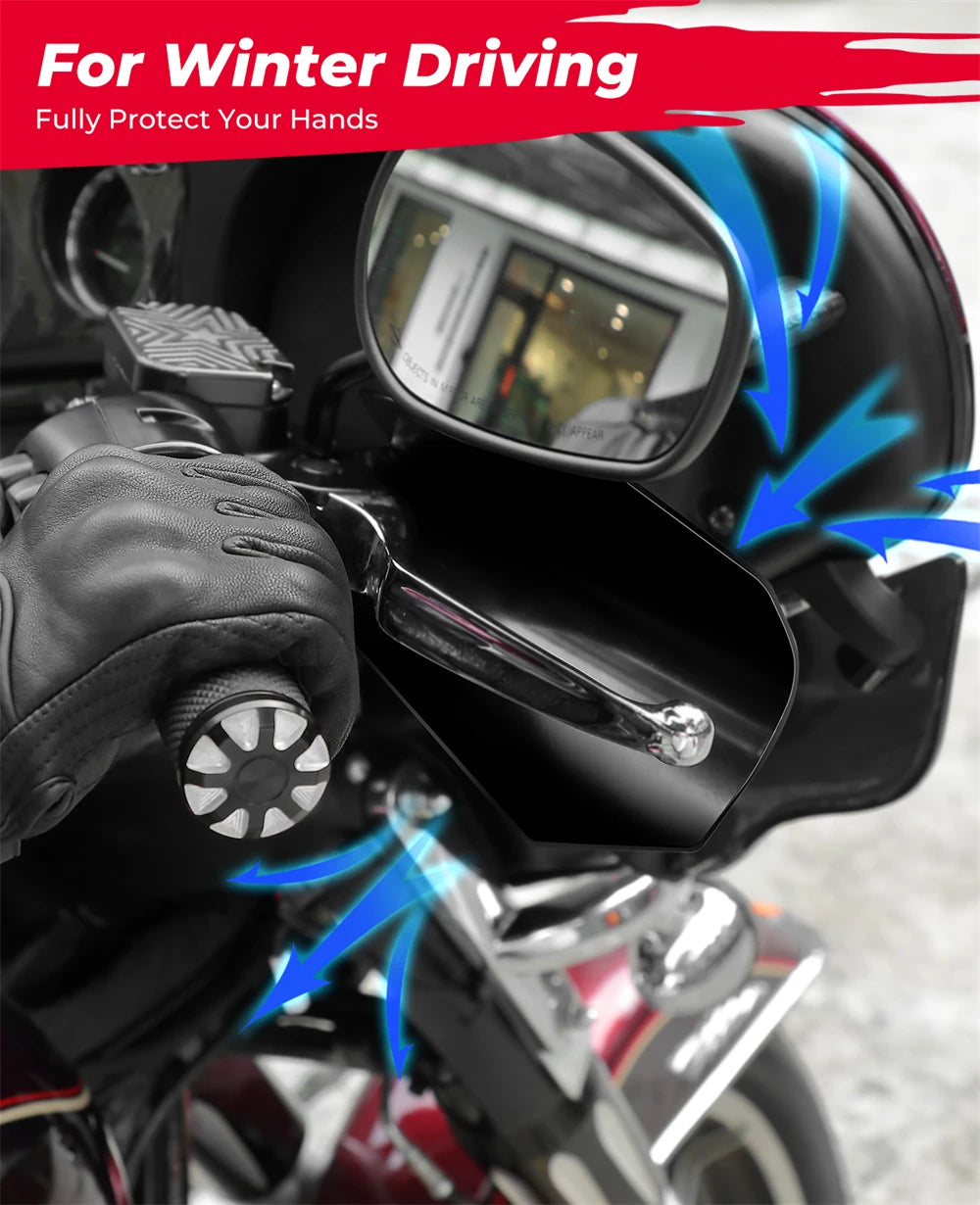 Motorcycle Hand Guard for Road Glide Handguard Hand Shields for Touring Models Street Glide Road King Electra Glide 2006-2022