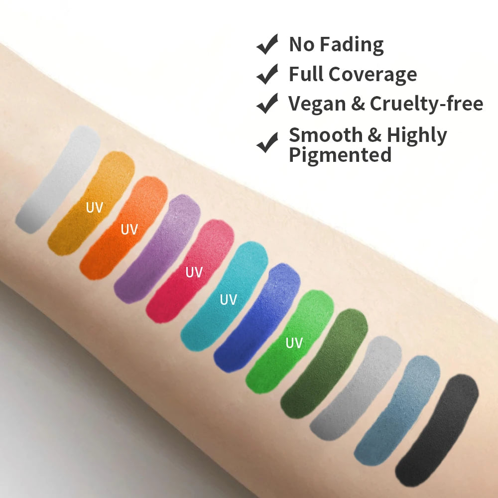 Halloween Body Face Paint Eyeshadow Stick Cosplay Makeup Cosmetics Fake Blood Waterproof Luminous White Halloween Face Painting