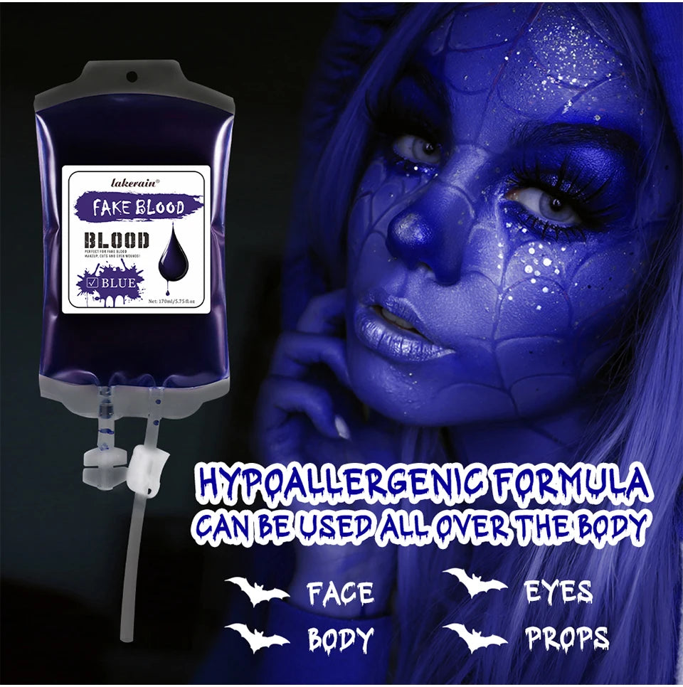 Halloween Blood Makeup Realistic Washable Fake Blood for Zombie Monster Clothes Body Paint Halloween Makeup