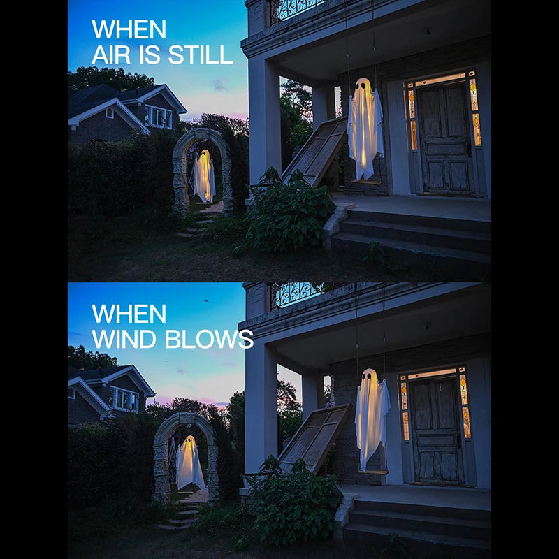 Halloween Ghost Decoration Outdoor Large Hanging Swing Ghost Home Decoration Ghost House Bar Hanging Horror Prop Party Courtyard