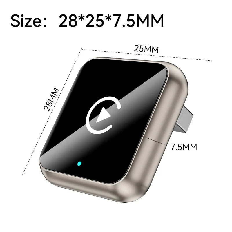 Plug-in Carplay Android Auto 2-in-1 Box Wireless CarPlay Smart Car Adapter Stable Connection for Most Vehicles+Play Blueto