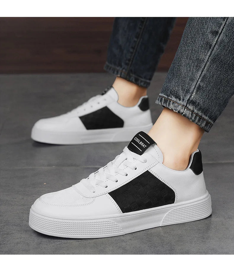 Men's Shoes New Spring Autumn All-match Low-top White Casual Sports Shoes Men's Thick Sole Wear-resistant Zapatillas De Mujer