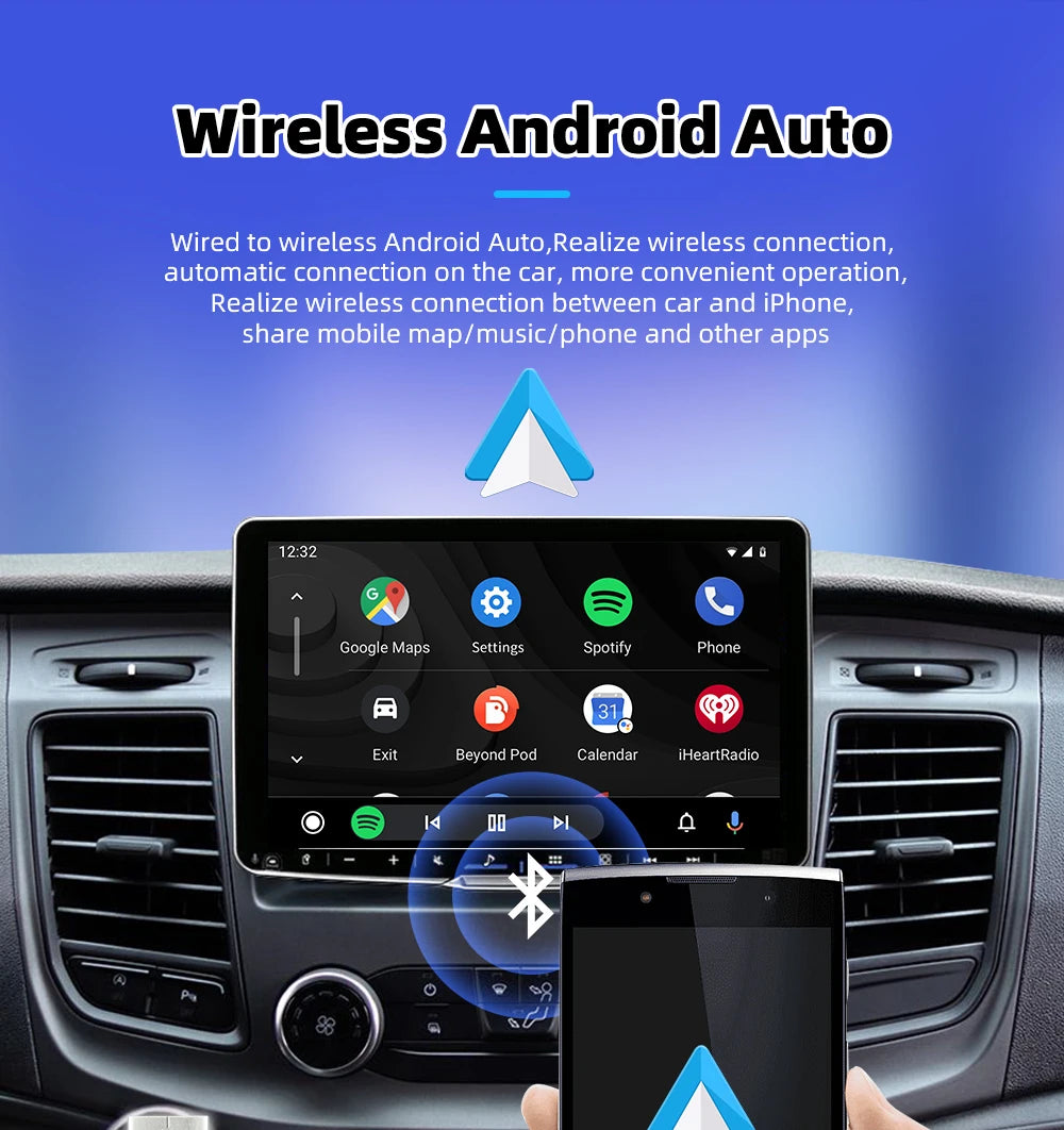 New Wired To Wireless Carplay Android 2 In 1 Automatic Adapter Car Gadget Smart Box Plug and Play 5Ghz Wifi Fast Connection