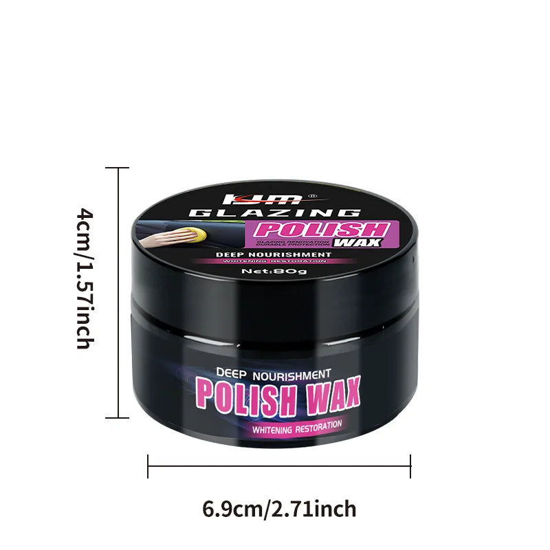 Universal Leather and Plastic Repair Polishing Wax - Automotive interior reconditioning cream for leather/plastic/rubber care