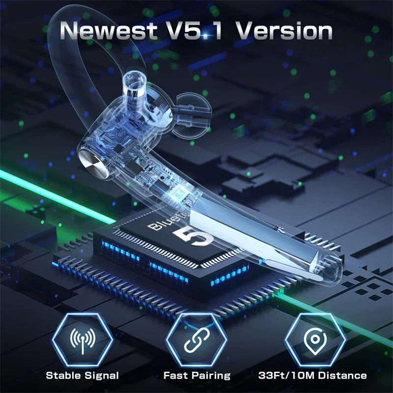 Wireless Headphones Bluetooth Headset With Microphone Earphones  Handsfree Noise Canceling Audifonos Talking Business Driving