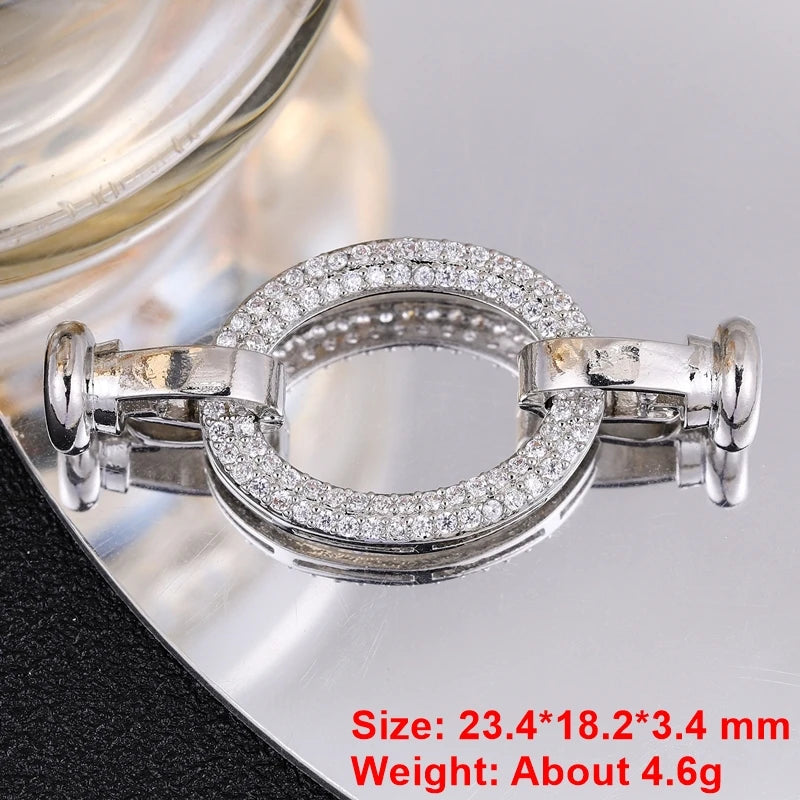 Juya 18K Gold Silver Plated Wedding Decorations Connect Fastener Closure Clasps Accessories For DIY Beads Pearls Jewelry Making