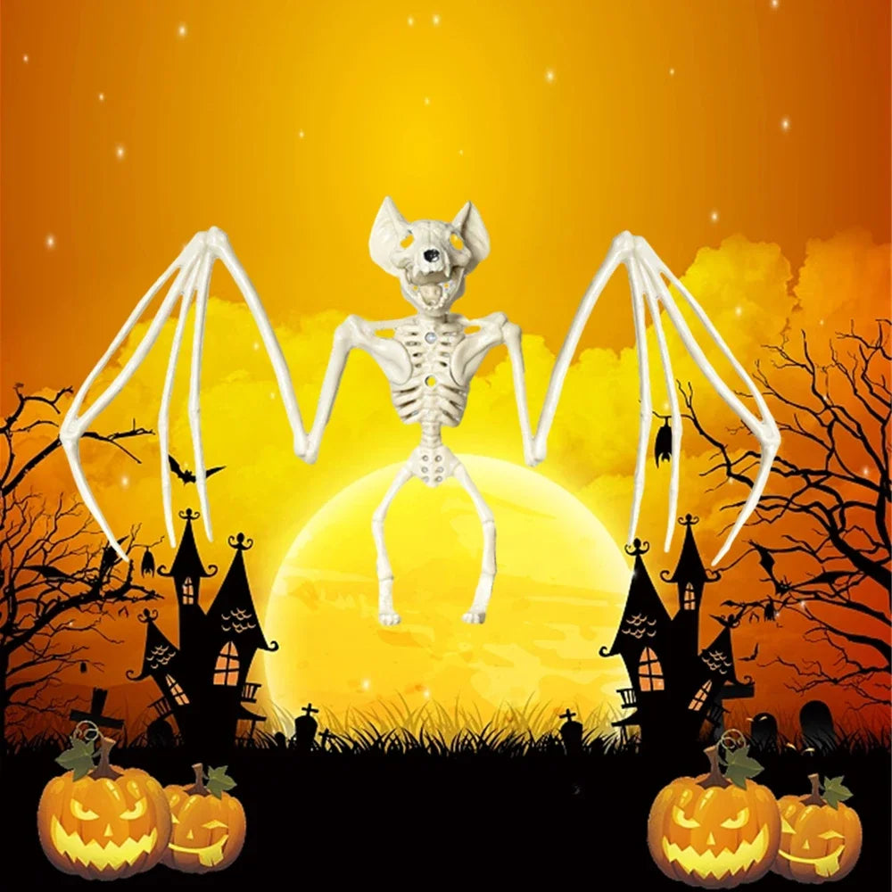 Halloween Horror Bats Skeleton Mouse Scorpion Lizard Bonez Skeleton Model Festival Decor Party Creepy Halloween Party Decoration