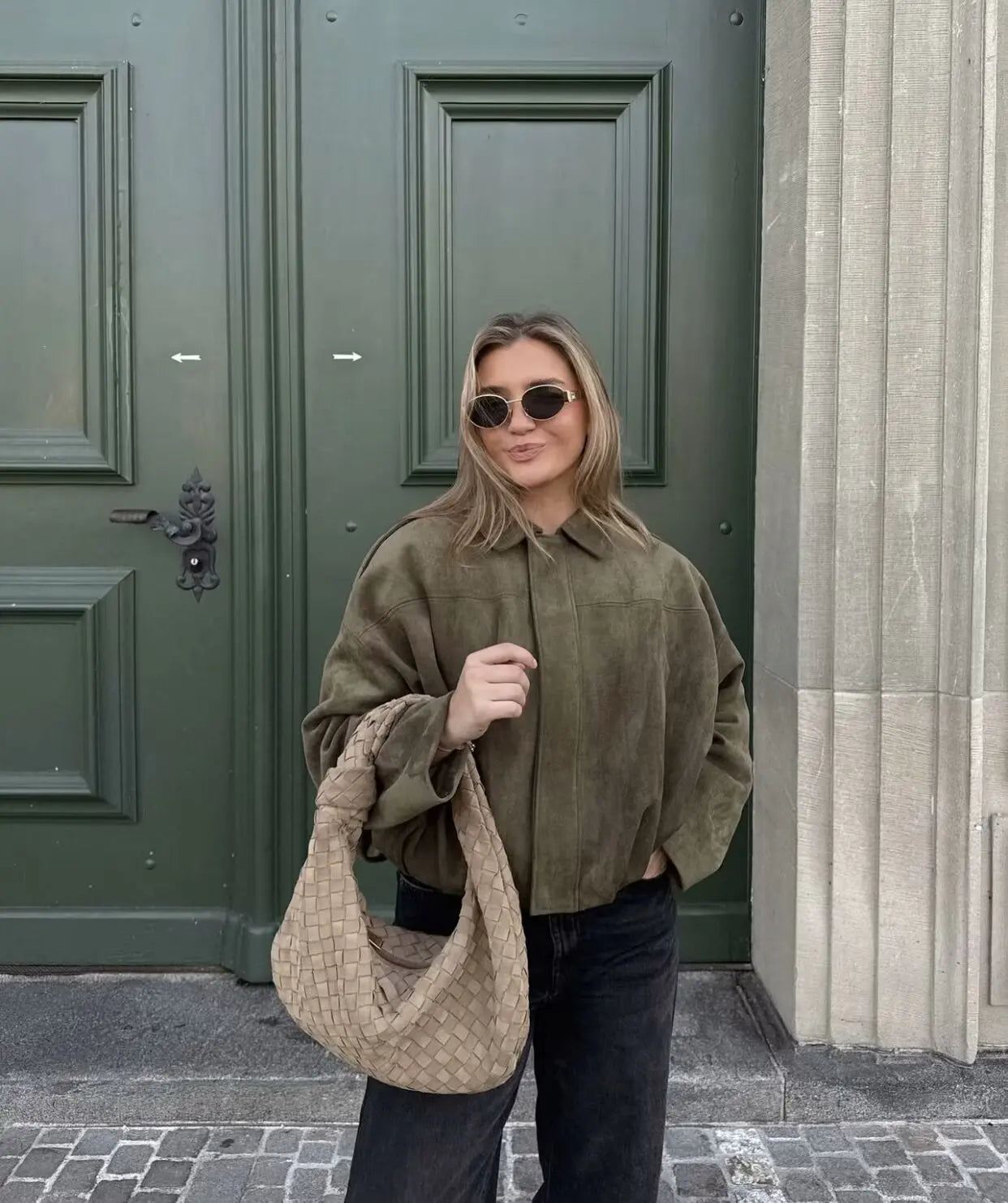 Women's Bomber Jackets Coats Fashion Turn-down Collar Long Sleeve Oversize Coats 2025 Autumn Ladies Vintage Outerwear Chic Tops